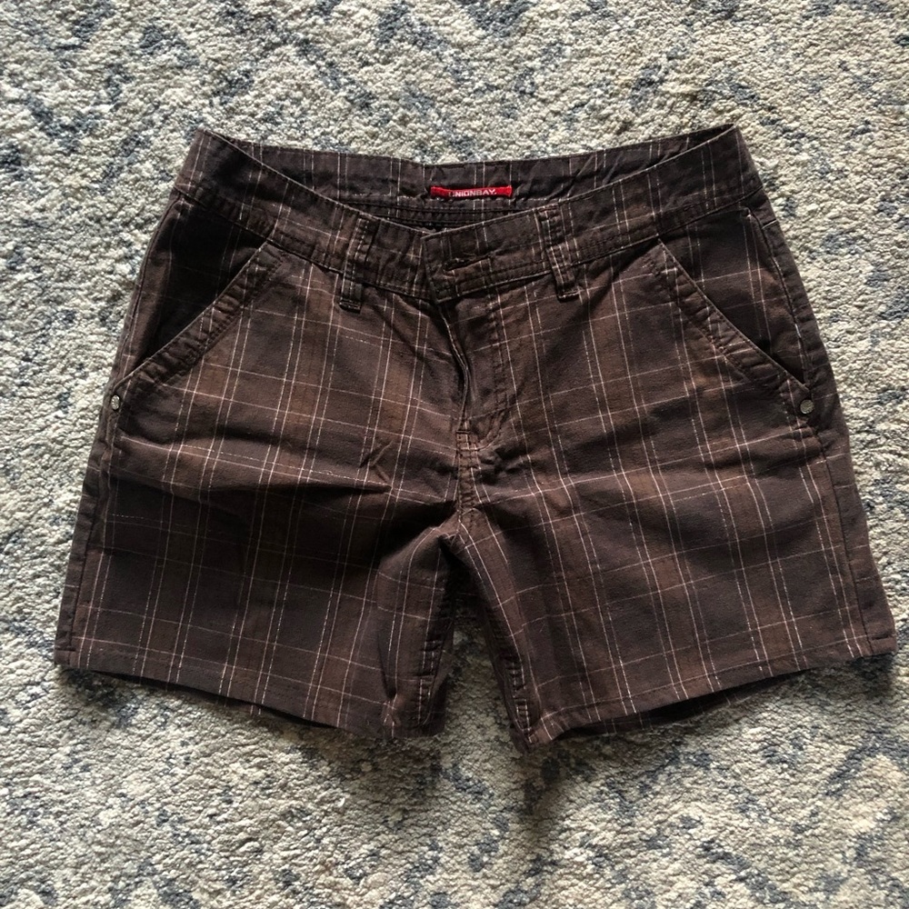 Unionbay Junior's Brown Plaid Shorts Size 9